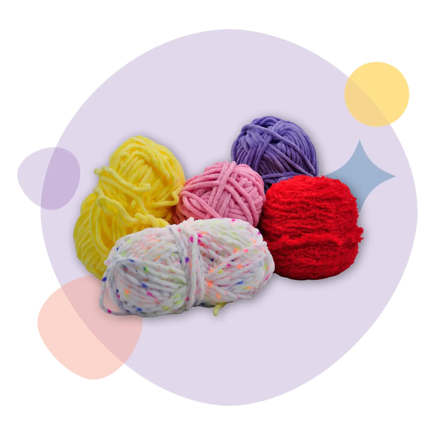 Un ensemble de pelotes pour crochet