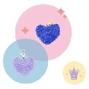 Coeurs Violet et Bleu foncé.webp